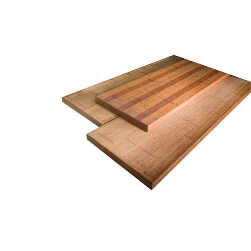 HANDMUSTER aMbooo Terrassendiele Bambus Mega Deck in Coffee 