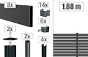 Vorschaubild dz Alu Steckzaun-Komplettset VIDUAL Line 100 Distanz 18 mm zum Einbetonieren