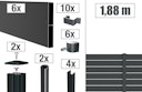 Vorschaubild dz Alu Steckzaun-Komplettset VIDUAL Line 150 Distanz 10 mm zum Einbetonieren