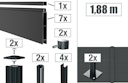 Vorschaubild dz Alu Steckzaun-Komplettset VIDUAL Snap 140 zum Aufschrauben