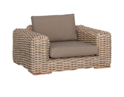 Apple Bee Loungesessel FFF, Polyrattan Silk / Kissen BEE WETT (100 % Polypropylen) Taupe