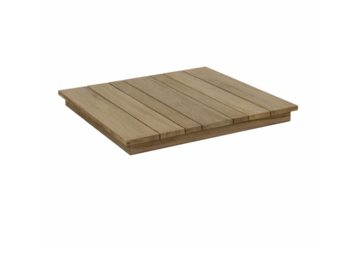 Apple Bee Tischplatte MODULE X 74x74 cm, Teak Coastal - Abverkauf