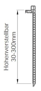 ACO Aufstockelemente-Set höhenverstellbar 30 mm - 300 mm für Lichtschacht  Tiefe 600 mm (BxHxT): 125x34x60 cm (4002626522832)
