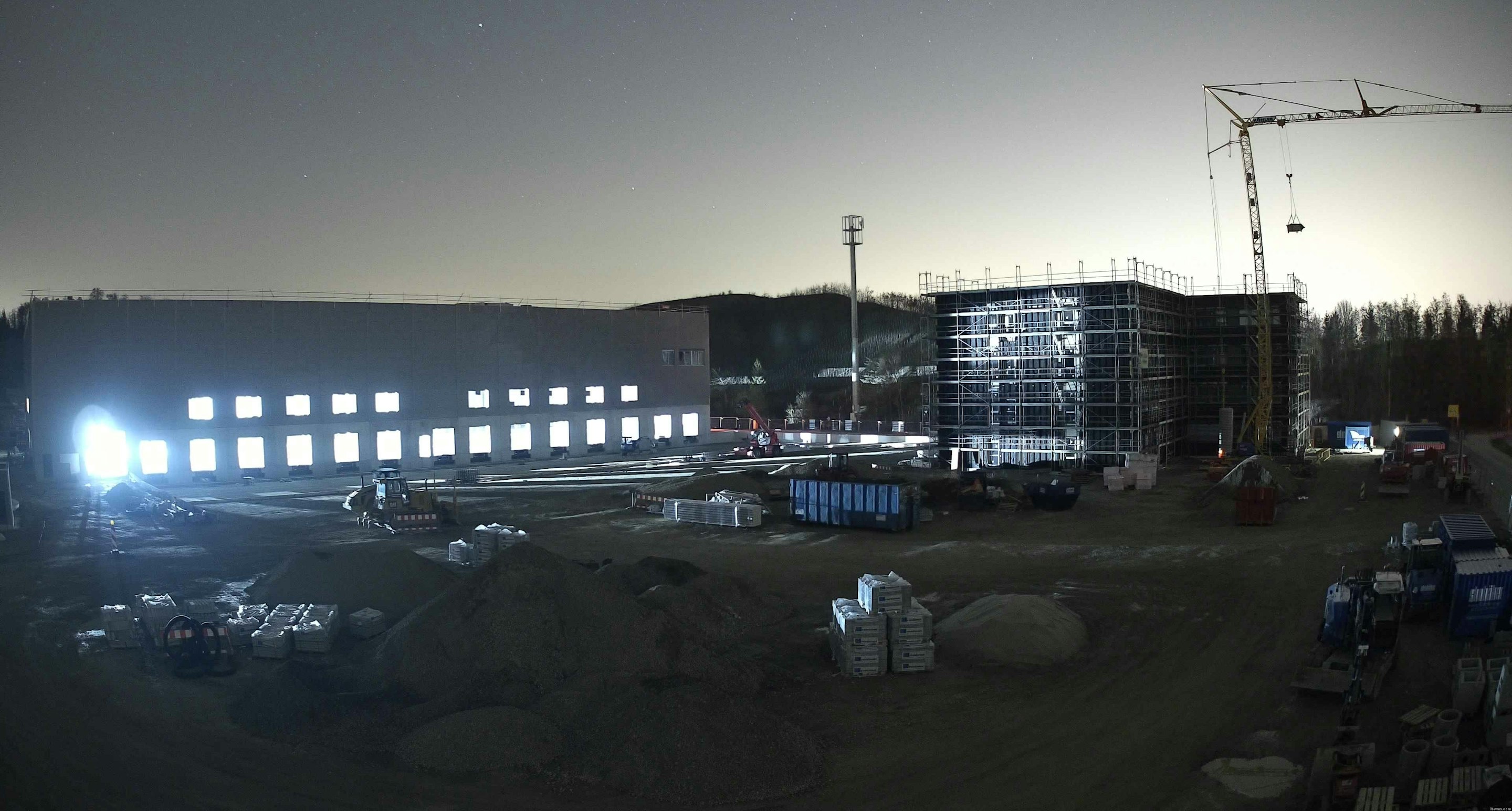 Live-Bild der Baukamera vom neuen KÖMPF Onlineshops Gelände