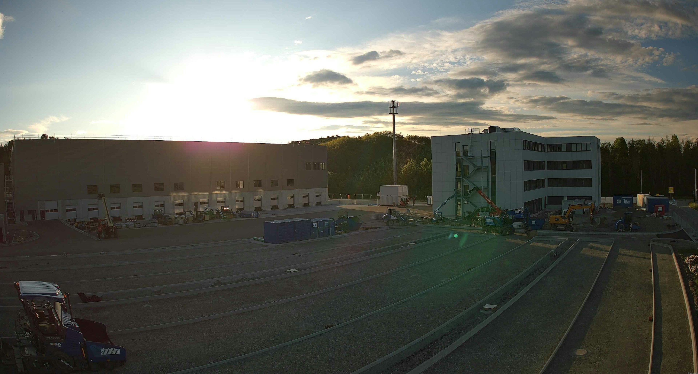 Live-Bild der Baukamera vom neuen KÖMPF Onlineshops Gelände