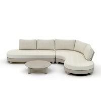 BEST Lounge Set SALERNO, Aluminium / Kissen Sunproof (100 % Polypropylen)