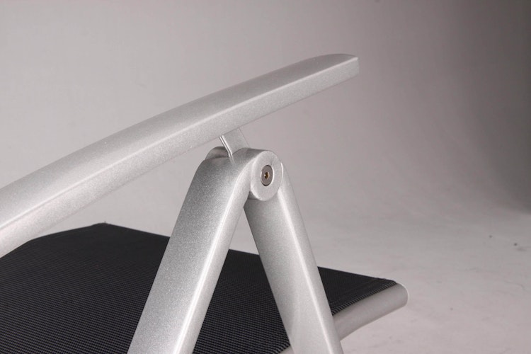 BEST Klappsessel PALERMO, Aluminium Silber / Ergotex Anthrazit
