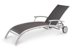 BEST Gartenliege PALERMO, Aluminium Silber / Ergotex Anthrazit