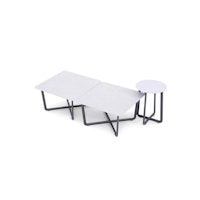 BEST Loungetisch Set FELLOW, 3-teilig, Alumiunium / Keramik