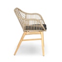 Vorschaubild BEST Dining Sessel LECCE, Akazie / Polyrattan Braun / Kissen Sunproof (100 % Polypropylen) Anthrazit