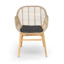 Vorschaubild BEST Dining Sessel LECCE, Akazie / Polyrattan Braun / Kissen Sunproof (100 % Polypropylen) Anthrazit