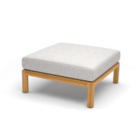 BEST Loungehocker MATERA, Akazie / Kissen Sunproof (100 % Polypropylen) Hellgrau 