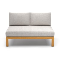 BEST 2-Sitzer Modul MATERA, Akazie / Kissen Sunproof (100 % Polypropylen) Hellgrau 