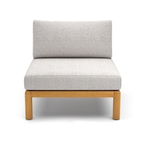 BEST 1-Sitzer Modul MATERA, Akazie / Kissen Sunproof (100 % Polypropylen) Hellgrau 