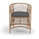 Vorschaubild BEST Gartensessel PARMA, Stahl / Polyrattan Hellbraun / Kissen Sunproof (100 % Polypropylen) Anthrazit