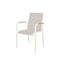 BEST Stapelsessel PAROS, Aluminium / Ergotex