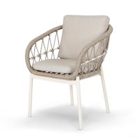 BEST Dining Sessel TROPEA, Aluminium / Rope / Kissen Sunproof (100 % Polypropylen)