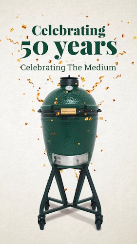 Big Green Egg Holzkohlegrill MEDIUM Starterset 50 Jahre Jubiläumset 