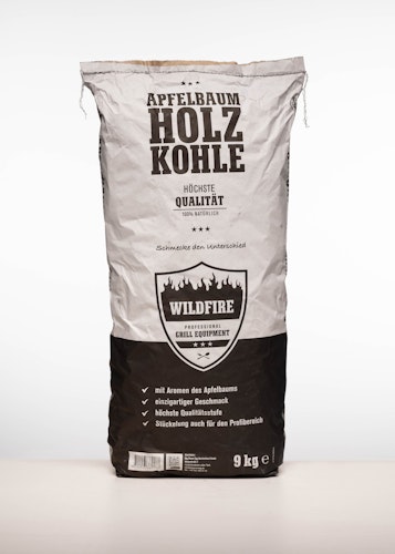 Wildfire Aroma Holzkohle vom Apfelbaum 9 kg/ Karton Bild