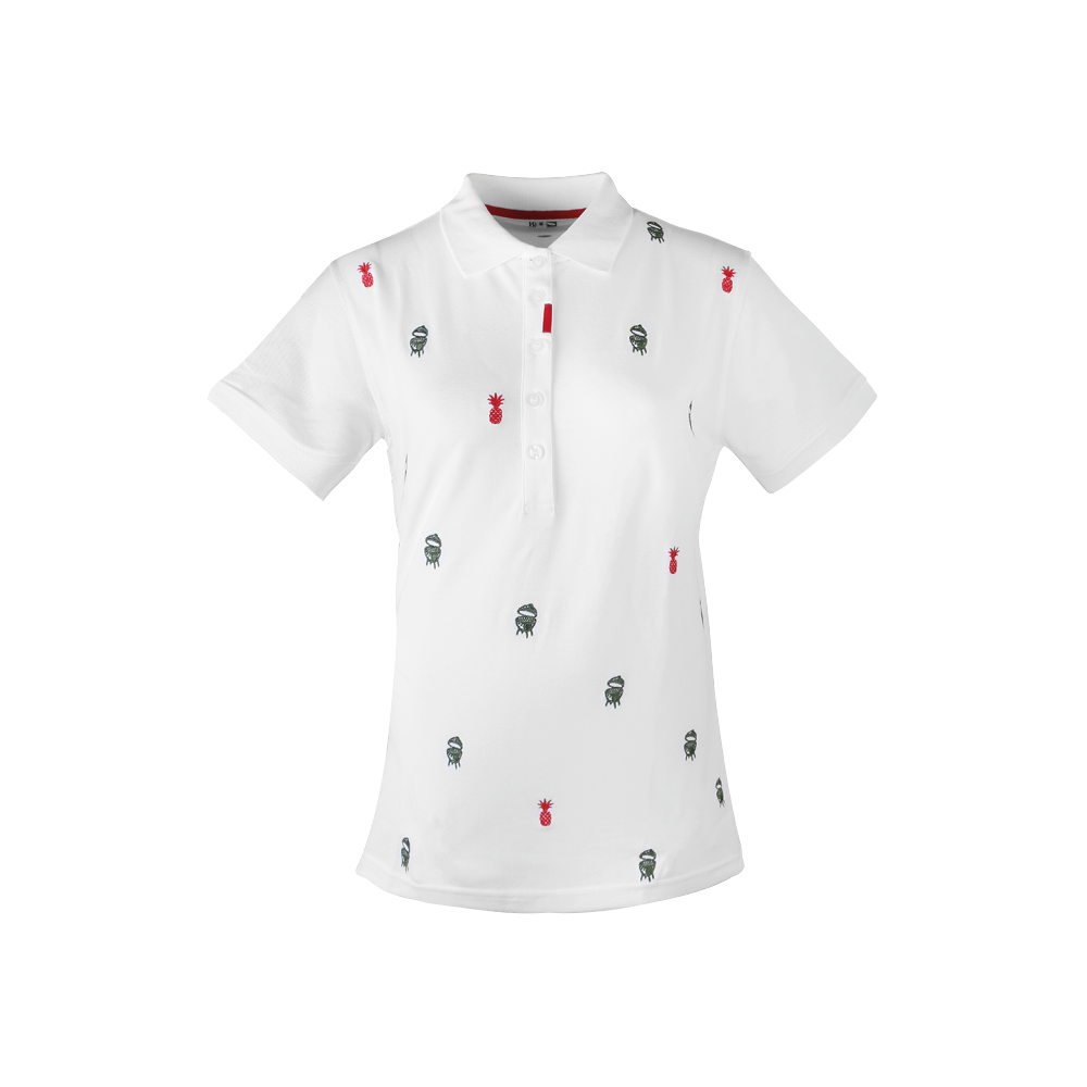 Big Green Egg Golf Poloshirt - Männer - Weis