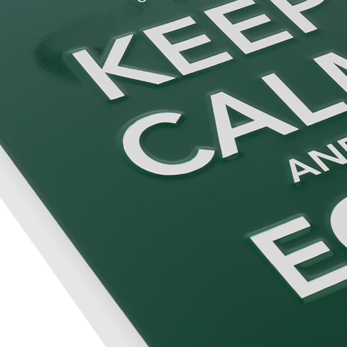 Big Green Egg Texttafel grün - Keep calm an EGG on