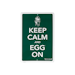 Big Green Egg Texttafel grün - Keep calm an EGG onBild