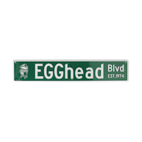 Big Green Egg Straßenschild EGGhead Blvd