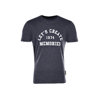 Big Green Egg T-Shirt - Lets create - Blau/Weis