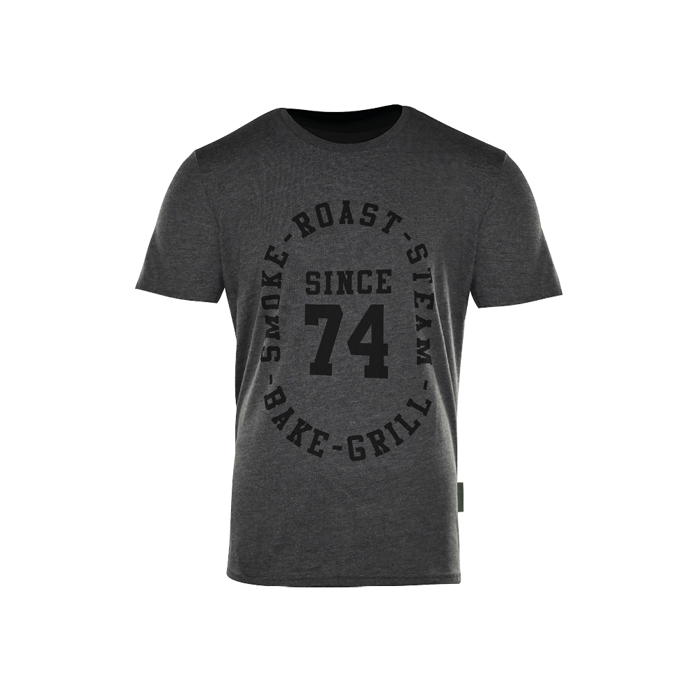 Big Green Egg T-Shirt - Since 74 - Holzkohlegrau