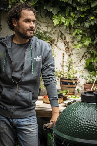 Big Green Egg Hoodie mit Reisverschluss - Dark Grey 
