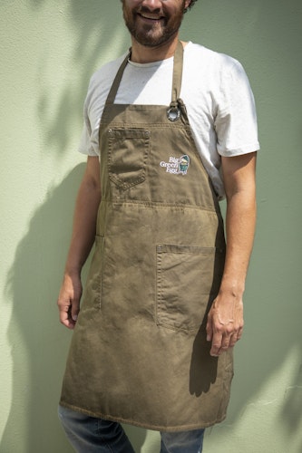 Big Green Egg Vintage Schürze Khaki