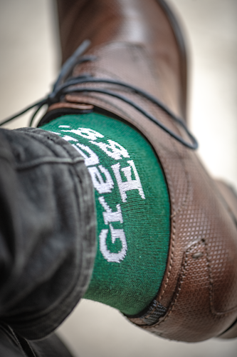 Big Green Egg Socken - Flammen - Grün
