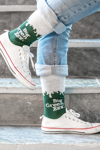 Big Green Egg Socken - Flammen - Grün