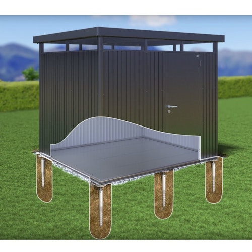 Erdschrauben-Fundament SmartBasePLUS für Biohort Gerätehaus Avantgarde mit Einzeltür oder Doppeltür + ECO Modelle Bild