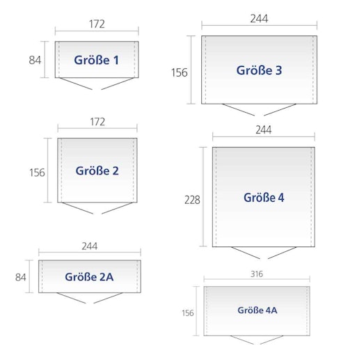 Biohort Europa Metall-Gerätehaus in Gr. 1, 2, 2a, 3, 4, 4a, 5, 6 und 7