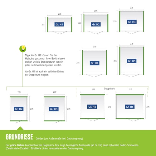 Biohort Gerätehaus HighLine Window Edition inkl. gratis Fensterelement im Wert von 329 €