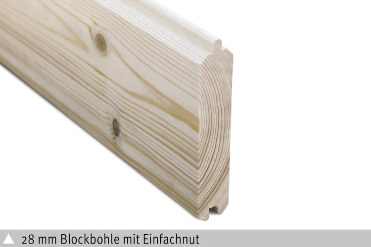 Skan Holz Gerätehaus Knut mit offenem Arbeitsbereich - 28 mm Bild