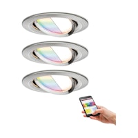 LED Einbauleuchte Smart Home Nova Plus Coin Basisset schwenkbar