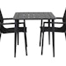 Brafab 2er Dining-Set DELIA, Tisch 78 x 78 cm + 2 Stühle, Aluminium Schwarz / Kunststoffgewebe SchwarzBild