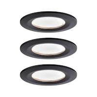 Paulmann Einbauleuchte Nova Coin starr schwarz 3er-Set