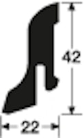 MeisterWerke Steck-Sockelleiste 22/42 mm Dekorfolie  Buche hell DF 399 - 2380 mm