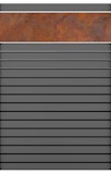 BM Zaunserie Typ 249 Rhombus Alu Grundelement, 120 x 180 cm mit Cortenstahl Streifen BM Zaunserie Typ 249 Rhombus Alu Grundelement, 120 x 180 cm mit Cortenstahl StreifenZubehörbild