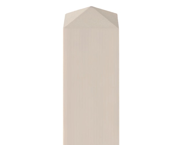 BM Zaunpfosten 90 x 90 mm vierkant Lärche Kopf vierseitig angedacht farbig