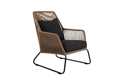 Brafab Loungesessel MIDWAY, Alu Schwarz / Polyrattan / Olefin (100 % Polypropylen), verschiedene Farben