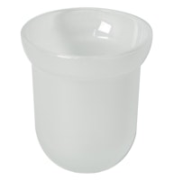 Bravat Tropfschale für WC-Bürstengarnitur Metasoft - Glas, mineralweiß