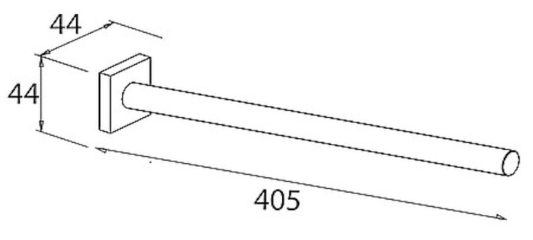 Bravat Handtuchstange Quaruna - 1-armig, chrom