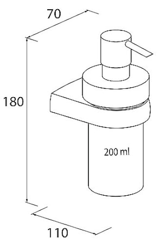 Bravat Flüssigseifenspender Metasoft - Glas, chrom