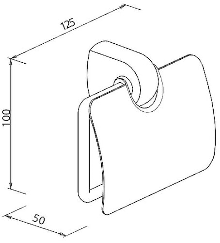 Bravat WC-Papierhalter mit Deckel Metasoft, chrom