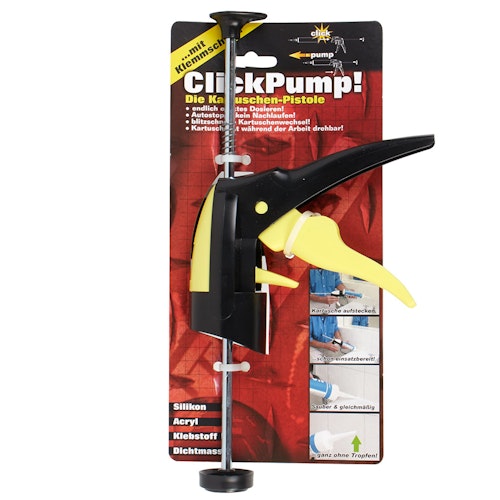 ClickPump mit Klemmschutz-Kartuschenpistole