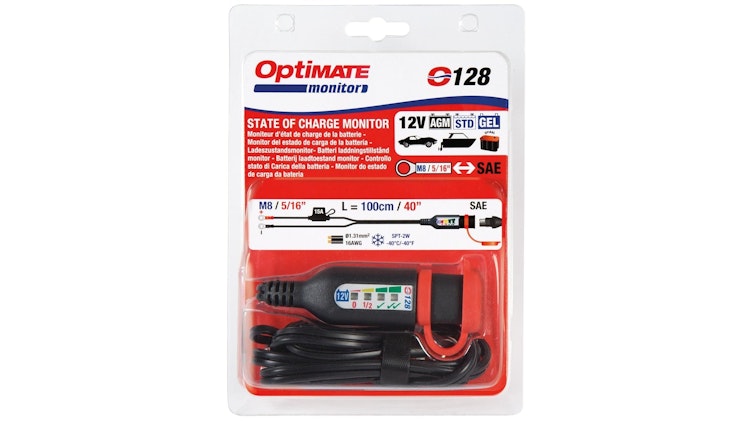 Tecmate SAE Batteriemonitor für AGM- Gel- und Standardbatterien Länge 100cm